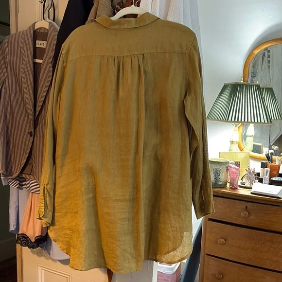 CP Shades Green 3/4 Sleeve Button Down Shirt - Picture 8 of 8